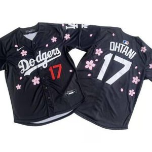 Los Angeles Dodgers #17 Shohei Ohtani Black 2025 Tokyo Series Limited Stitched Jersey