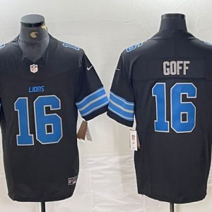 Detroit Lions #16 Jared Goff Black 2024 F.U.S.E. 2nd Alternate Vapor Limited Stitched Jersey