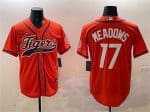 Detroit Tigers #17 Parker Meadows Orange With Patch Cool Base Stitched Jersey