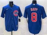 Chicago Cubs #8 Ian Happ Royal Cool Base Stitched Jersey