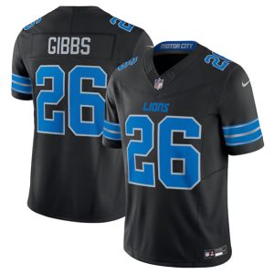 Detroit Lions #26 Jahmyr Gibbs Black 2024 F.U.S.E. 2nd Alternate Vapor Limited Stitched Jersey