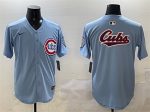 Chicago Cubs Team Big Logo Blue 2024 25 2nd Alternate Limited Stitched Jersey