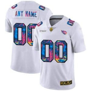 Tennessee Titans Customized 2020 White Crucial Catch Limited Stitched NFL Jersey