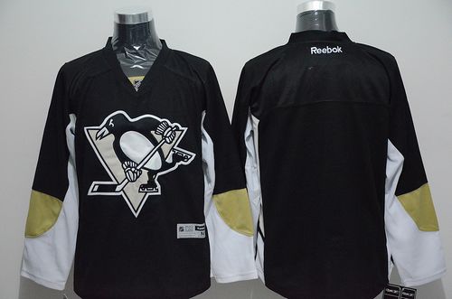 Penguins Blank Black Stitched Jersey