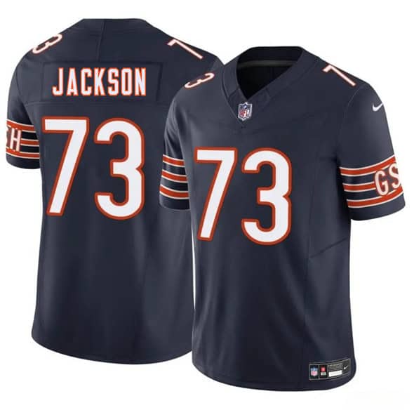 Chicago Bears #73 Jonah Jackson Navy 2025 F.U.S.E. Vapor Stitched Jersey