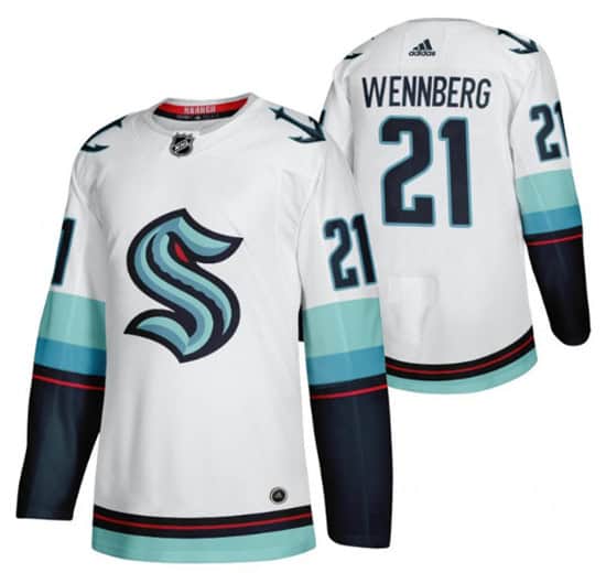 Seattle Kraken #21 Alex Wennberg White Stitched Jersey