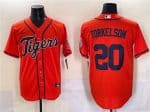 Detroit Tigers #20 Spencer Torkelson Orange With Patch Cool Base Stitched Jersey
