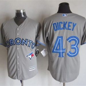 Blue Jays #43 R.A. Dickey Grey New Cool Base Stitched Jersey