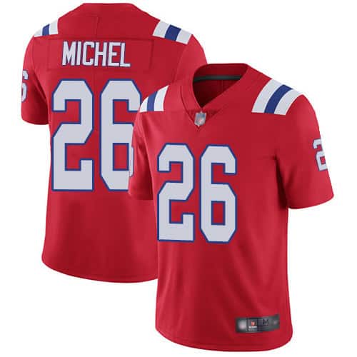 New England Patriots #26 Sony Miche Red Vapor Untouchable Limited Stitched Jersey