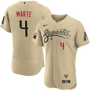 Arizona Diamondbacks #4 Ketel Marte 2021 Gold City Connect Flex Base Stitched Jersey