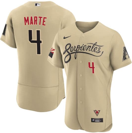 Arizona Diamondbacks #4 Ketel Marte 2021 Gold City Connect Flex Base Stitched Jersey
