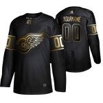 Detroit Red Wings CBlack Gold Edition Custom Name Number Size NHL Stitched Jersey