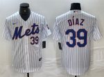 New York Mets #39 Edwin Diaz White Cool Base Stitched Jersey