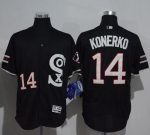 White Sox #14 Paul Konerko Black New Flexbase Authentic Collection Stitched Jersey
