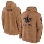 New Orleans Saints 2023 Brown Salute To Service Pullover Hoodie