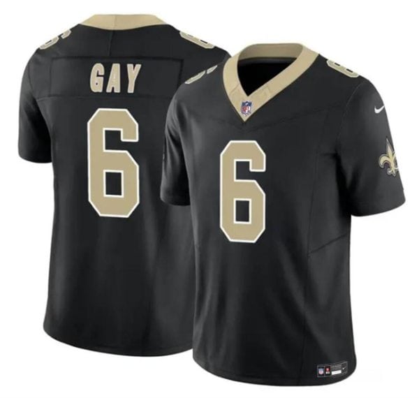 New Orleans Saints #6 Willie Gay Black 2023 F.U.S.E. Vapor Limited Stitched Jersey