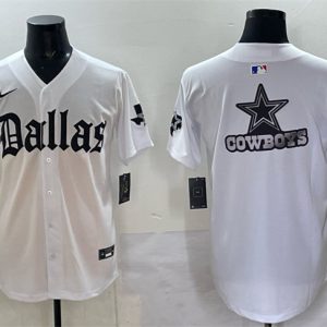 Dallas Cowboys Team Big Logo White 'Gothic Lone Star Edition' Limited Stitched Jersey
