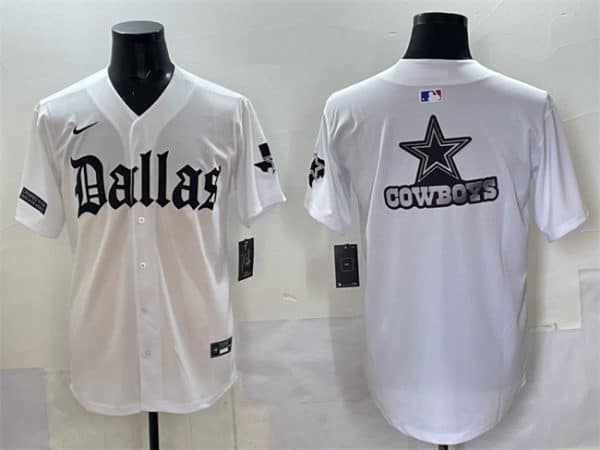 Dallas Cowboys Team Big Logo White 'Gothic Lone Star Edition' Limited Stitched Jersey