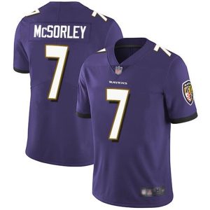 Baltimore Ravens #7 Trace McSorley Purple Vapor Untouchable Limited Jersey
