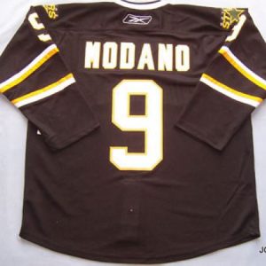 Stars #9 Mike Modano Stitched Black Jersey