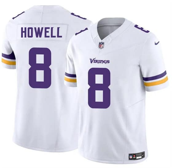 Minnesota Vikings #8 Sam Howell White 2025 F.U.S.E. Vapor Untouchable Limited Football Stitched Jersey