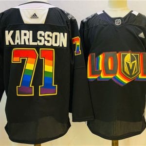 Vegas Golden Knights #71 William Karlsson 2022 Black Pride Night Stitched Jersey
