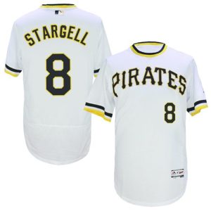 Pirates #8 Willie Stargell White Flexbase Authentic Collection Cooperstown Stitched Jersey