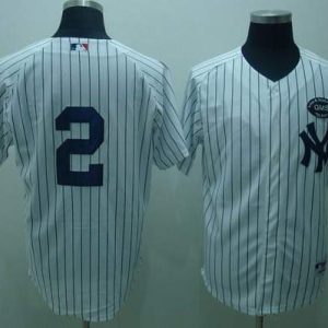 Yankees #2 Derek Jeter White GMS The Boss Stitched Jersey