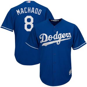 Los Angeles Dodgers #8 Manny Machado Blue Cool Base Stitched Jersey