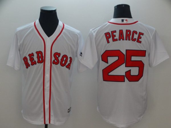 Boston Red Sox #25 Steve Pearce Majestic White Cool Base Player Stitched Jersey