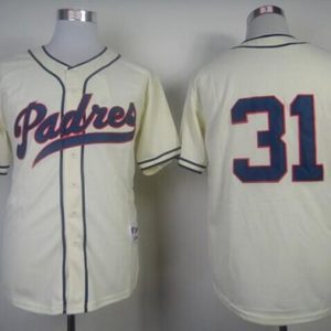 Padres #31 Dave Winfield Cream 1948 Turn Back The Clock Stitched Jersey