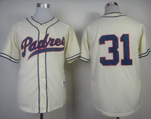 Padres #31 Dave Winfield Cream 1948 Turn Back The Clock Stitched Jersey