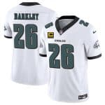 Philadelphia Eagles #26 Saquon Barkley White 2025 F.U.S.E. With 4-Star C Patch Vapor Untouchable Limited Stitched Jersey
