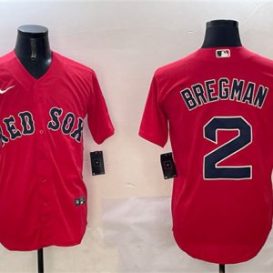 Boston Red Sox #2 Alex Bregman Red Cool Base Stitched Jersey
