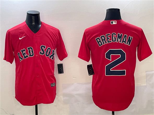 Boston Red Sox #2 Alex Bregman Red Cool Base Stitched Jersey