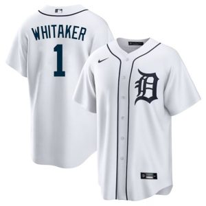 Detroit Tigers #1 Lou Whitaker White Cool Base Stitched Jersey