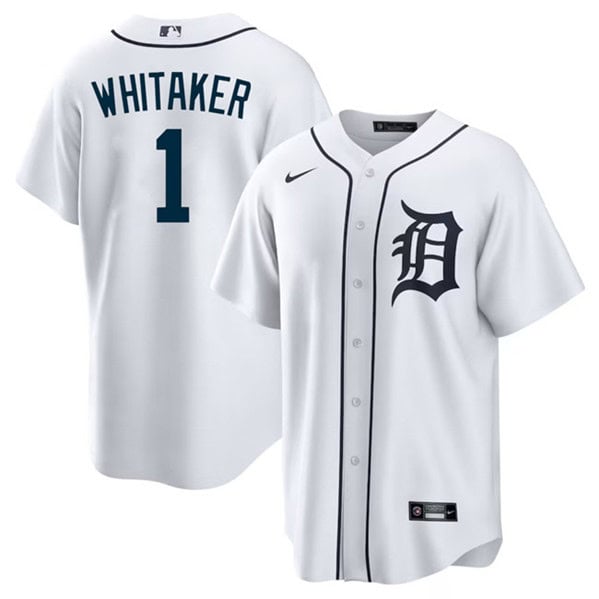 Detroit Tigers #1 Lou Whitaker White Cool Base Stitched Jersey