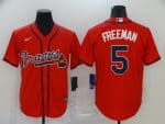 Atlanta Braves #5 Freddie Freeman Red Cool Base Stitched Jersey