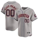 Houston Astros Custom Gray 2024 Away Limited Stitched Jersey
