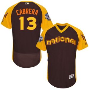 Mets #13 Asdrubal Cabrera Brown Flexbase Authentic Collection 2016 All-Star National League Stitched Jersey