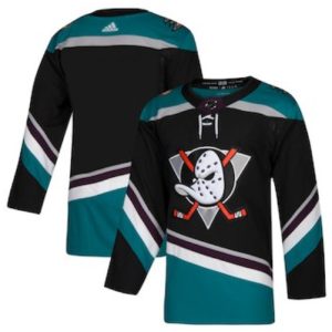 Anaheim Ducks Blank Black Teal Stitched Jersey