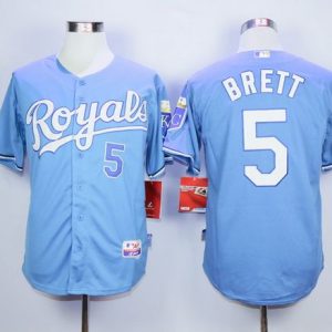 Royals #5 George Brett Light Blue Alternate Cool Base Stitched Jersey