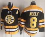Bruins #8 Cam Neely Black Yellow CCM Throwback New Stitched Jersey