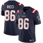 New England Patriots #86 Giovanni Ricci Navy 2025 Vapor Limited Stitched Jersey
