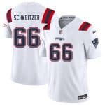 New England Patriots #66 Wes Schweitzer White 2025 F.U.S.E. Vapor Limited Stitched Jersey