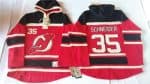 Devils #35 Cory Schneider Red Sawyer Hooded Sweatshirt Stitched Jersey