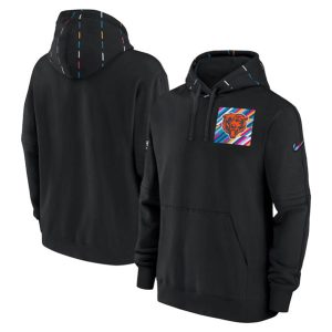 Chicago Bears Black 2023 Crucial Catch Club Pullover Hoodie
