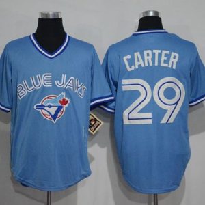 Blue Jays #29 Joe Carter Light Blue Cooperstown Throwback Stitched Jersey