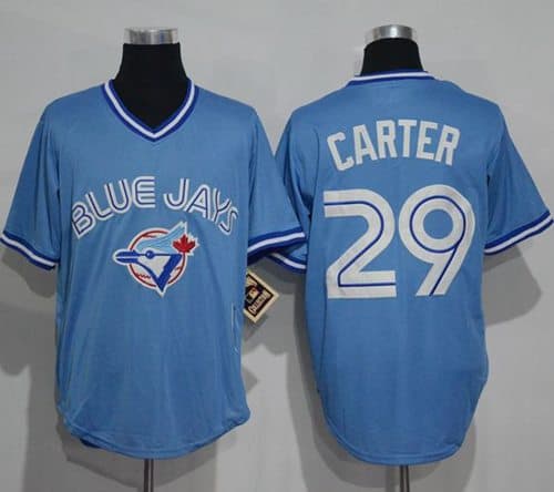 Blue Jays #29 Joe Carter Light Blue Cooperstown Throwback Stitched Jersey