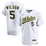 Oakland Athletics #5 Jacob Wilson White 2024 Home Limited Stitched Jersey